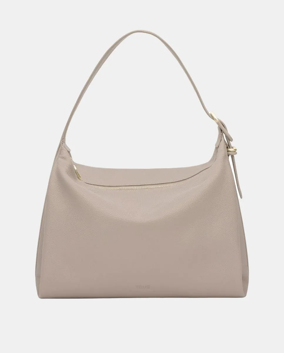 

Сумка через плечо с застежкой-молнией и длинной ручкой Tous, серо-коричневый