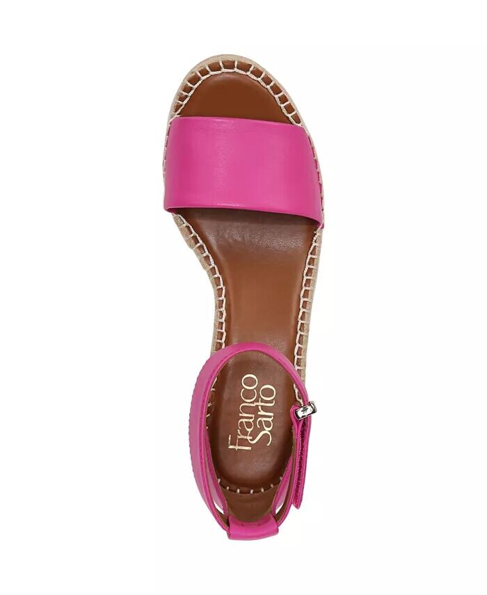 Женские босоножки Clemens Espadrille на танкетке Franco Sarto, розовый — фото 4