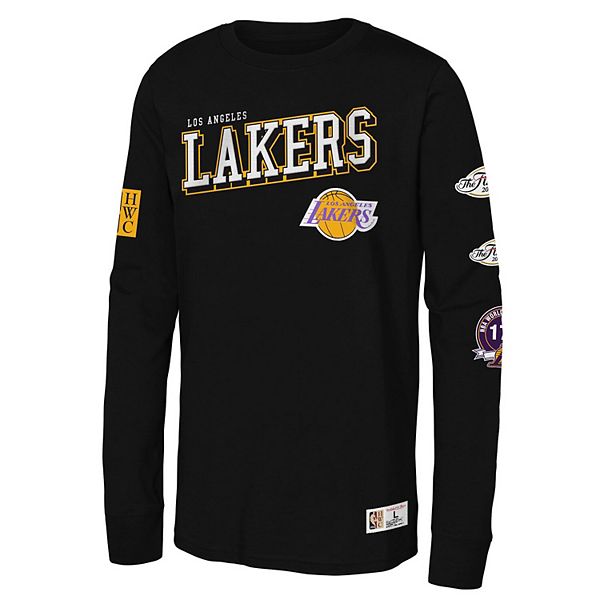 

Футболка с длинным рукавом Youth black Los Angeles Lakers Hardwood Classics Mitchell & Ness