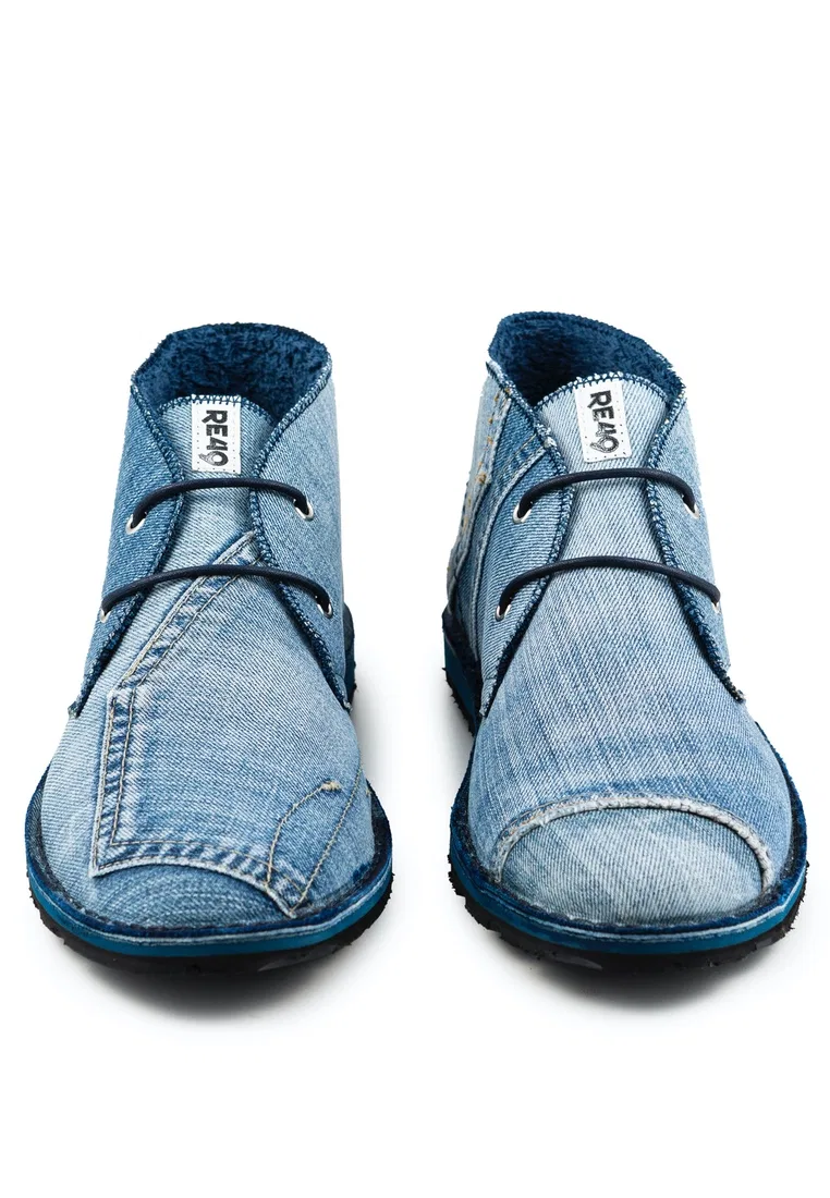 Ботинки джинсовые, из переработанных материалов, Desert Boots, STAGE JEANS, синие Re49 — фото 4
