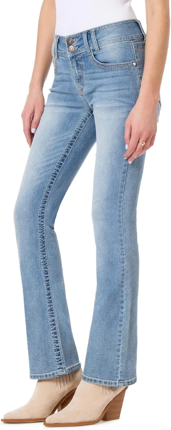 

Джинсы WallFlower Luscious Curvy Bootcut для женщин, Mid-Rise Insta Stretch Denim
