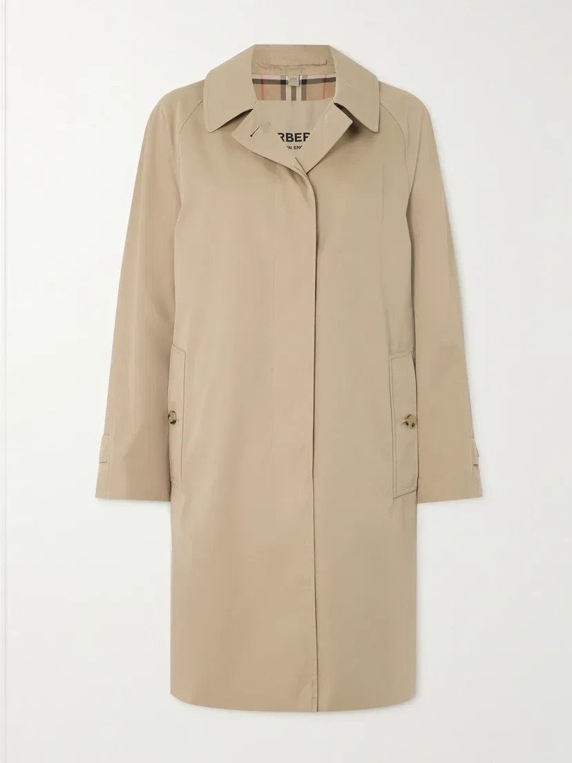 Пальто Camden из органического хлопкового габардина BURBERRY, бежевый