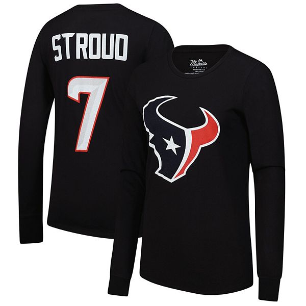 

Женская футболка с длинным рукавом cj stroud houston texans с именем и номером игрока в цвете navy Majestic Threads, Синий, Женская футболка с длинным рукавом cj stroud houston texans с именем и номером игрока в цвете navy Majestic Threads