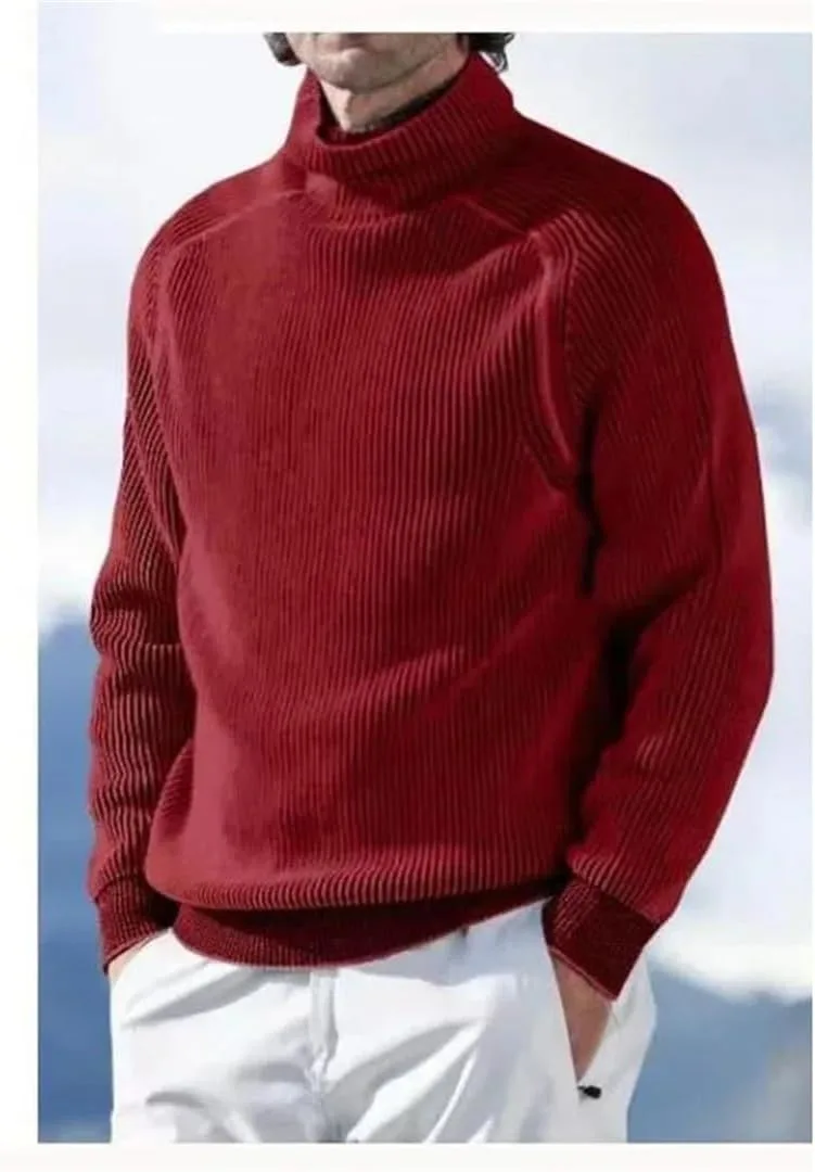 Мужской повседневный водолазный свитер Loose and Thick Warm Long-Sleeved Pullover — фото 2