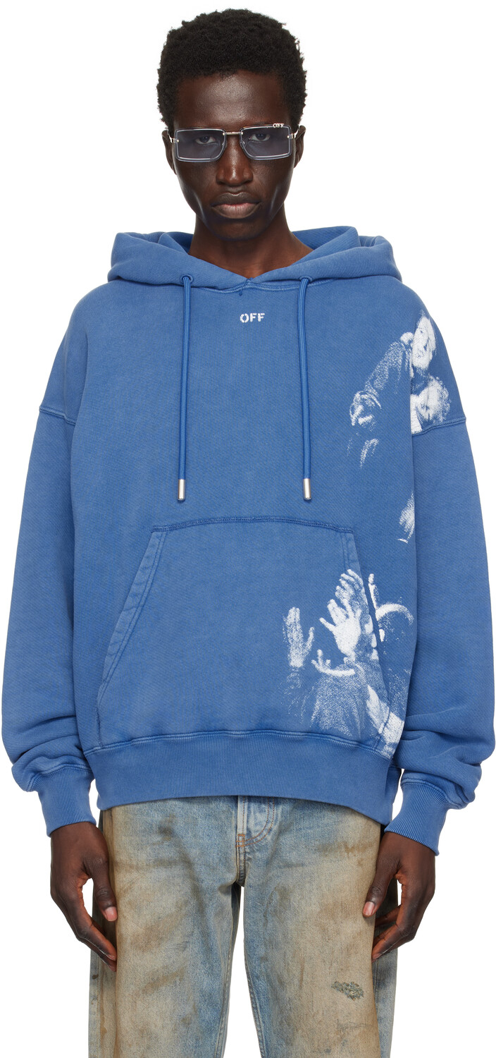 

Синяя размытая Мэри Скейт Толстовка Off-White