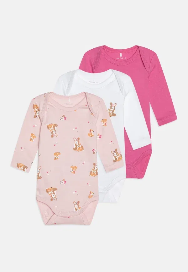 Боди Nbfbody 3 pack Name It, розовый ибис