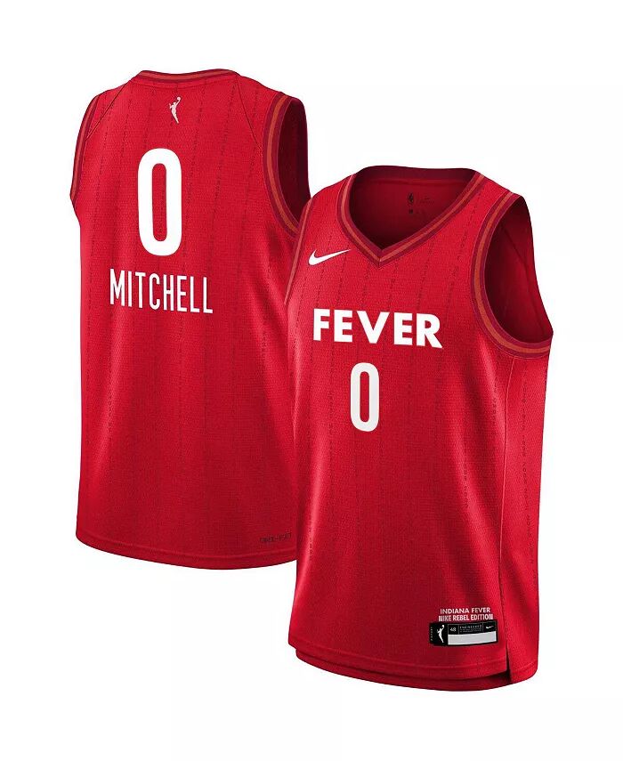 

Джерси Big Boys and Girls Kelsey Mitchell Red Indiana Fever 2023 Rebel Edition Victory Player Nike, красный