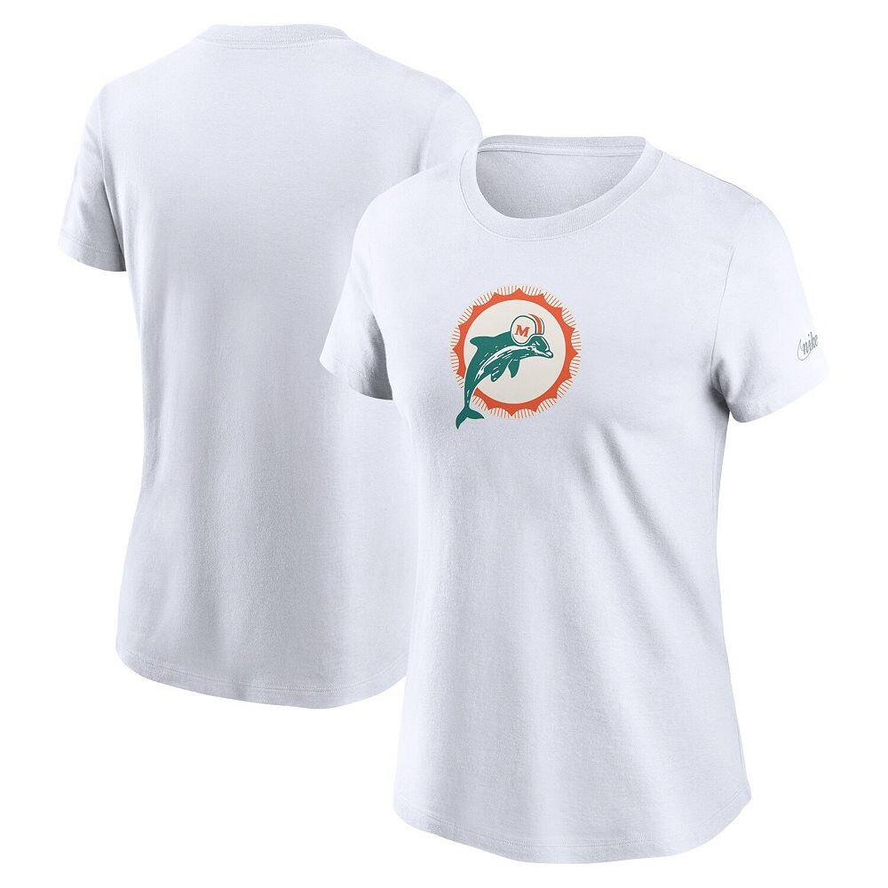 

Женская белая футболка с логотипом Nike Miami Dolphins Primary, цвет Dol White
