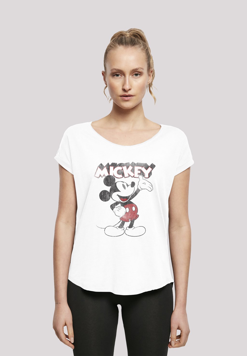 

Рубашка с принтом DISNEY MICKY MAUS PRESENTS PREMIUM FILM MOVIE TV COMIC FAN MER F4NT4STIC, белый
