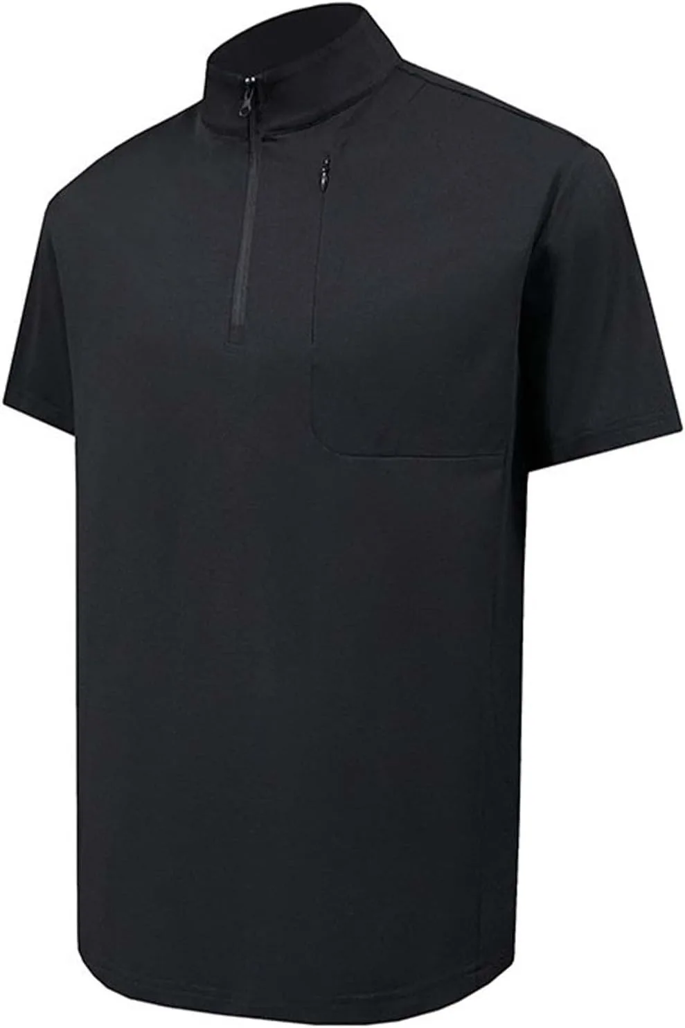 

Футболка Quarter Zip для мужчин Plus Size с воротником стойкой и короткими рукавами