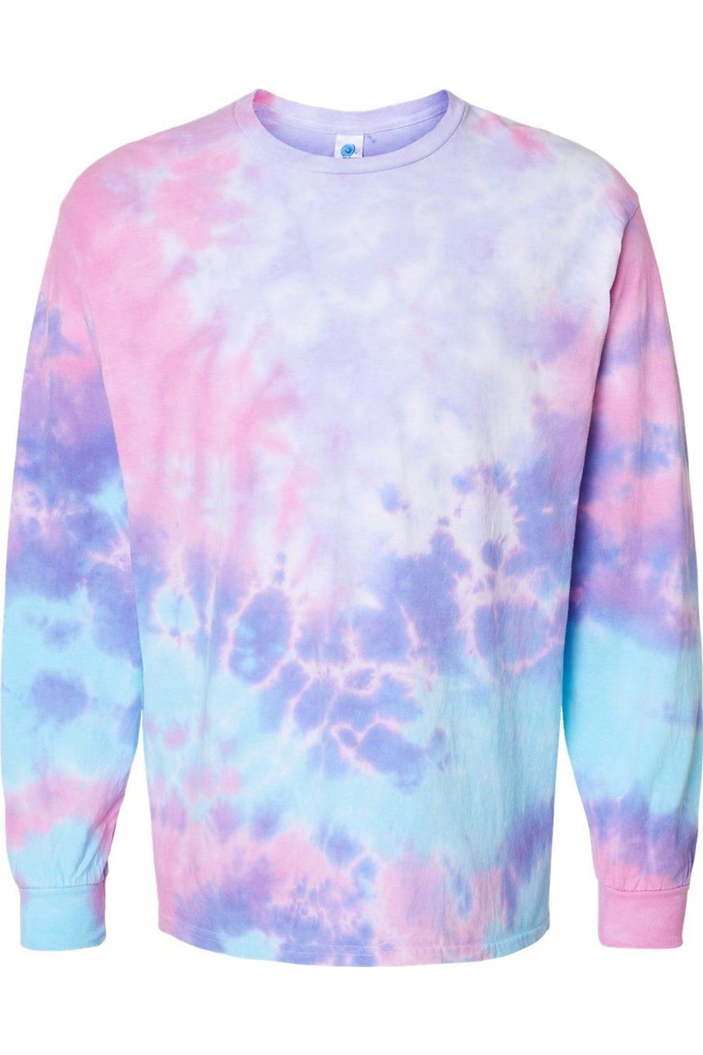 

Футболка с длинным рукавом в цветном узоре Colortone, цвет cotton candy