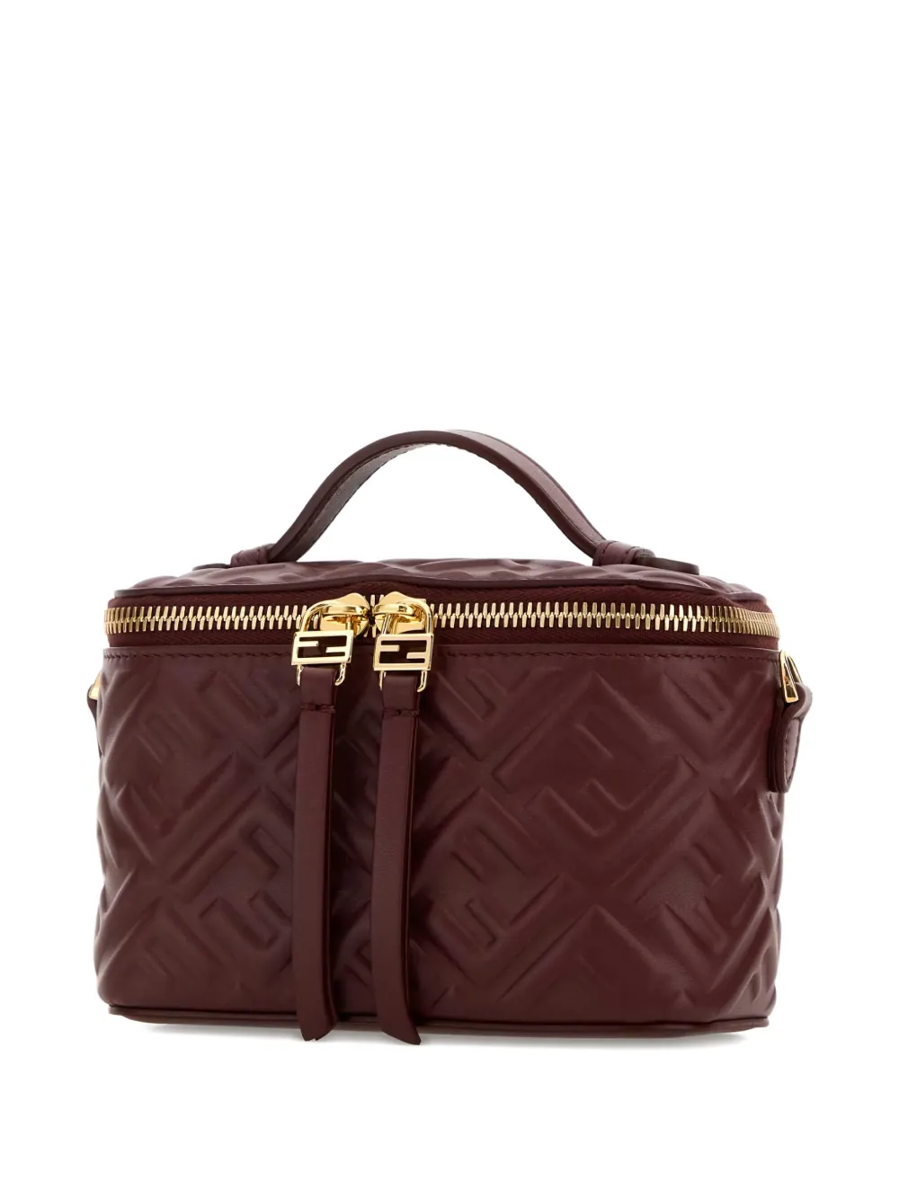 Косметичка из тисненной кожи Fendi, красный — фото 3