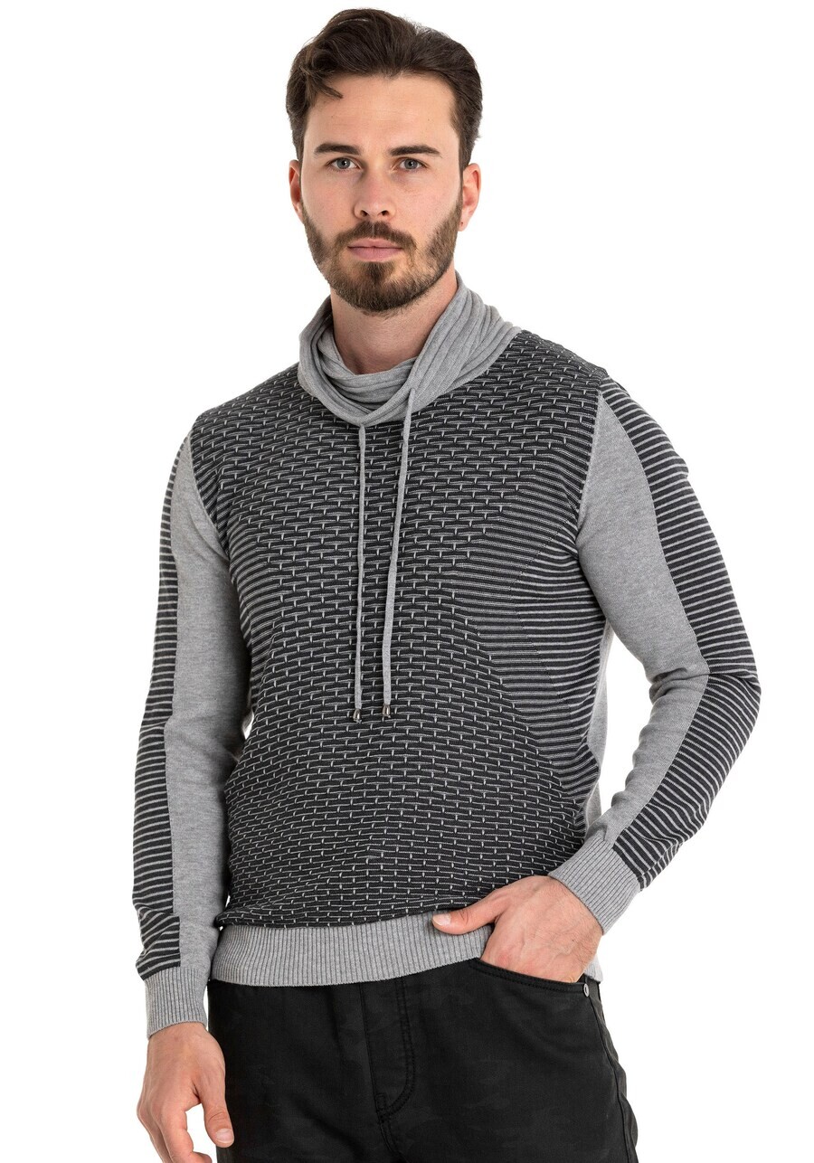 

Водолазка CIPO & BAXX Sweater, цвет grey/dark grey