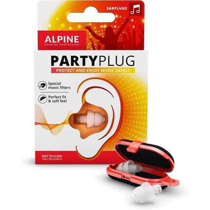 

Беруши PartyPlug для концертов 21 дБ Премиум Защита слуха - 1 пара многоразовых берушей Прозрачные Alpine