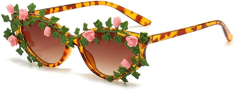 

Солнцезащитные очки «кошачий глаз» с цветочным рисунком для женщин, модные, в маленькой оправе, в стиле панк, ретро, ​​женские солнцезащитные очки с защитой от УФ-излучения UV400 generic, Leopard-brown