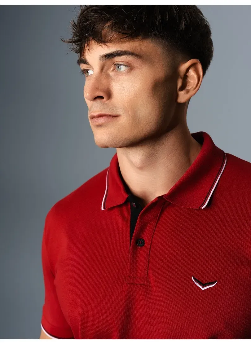 

Рубашка-поло Trigema "TRIGEMA Slim Fit Polo Shirt", цвет Rubin