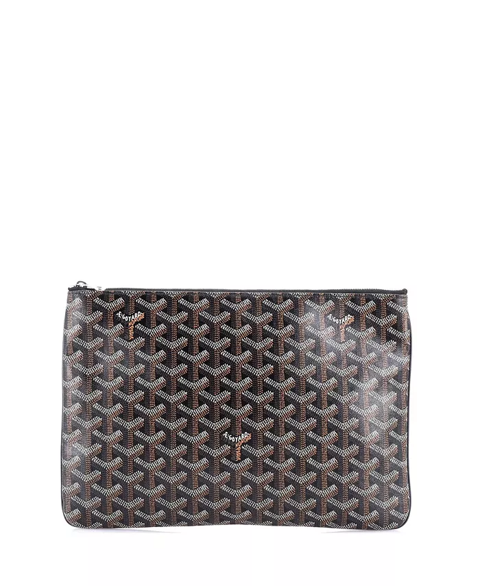 

Сумка-кошелек MM Senat Zip Pouch из лакированного холста Pre-Owned Goyard, черный