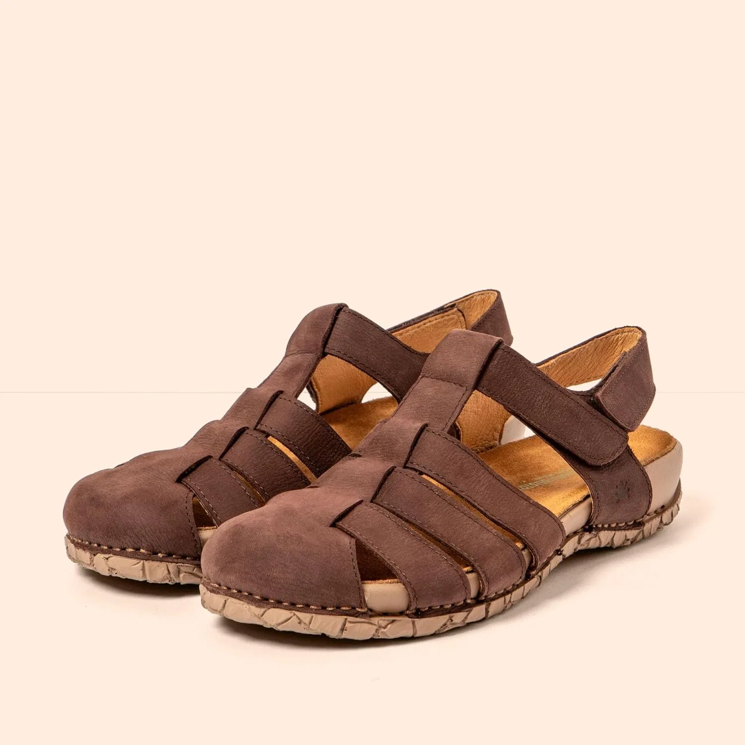Сандалии El Naturalista Unisex N5862 Tabernas на плоской подошве, Brown — фото 4