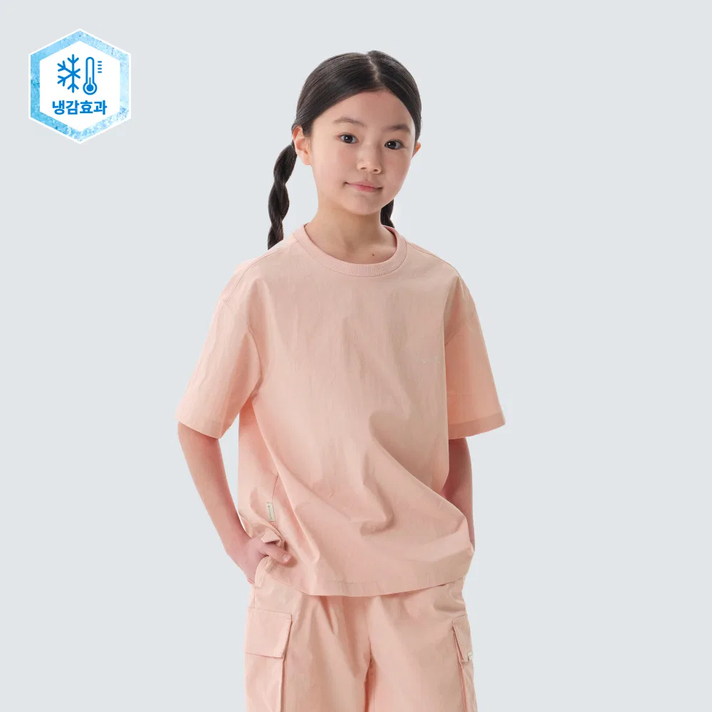 Детская охлаждающая футболка Snowpeak Apparel Kids Route, светло-розовая
