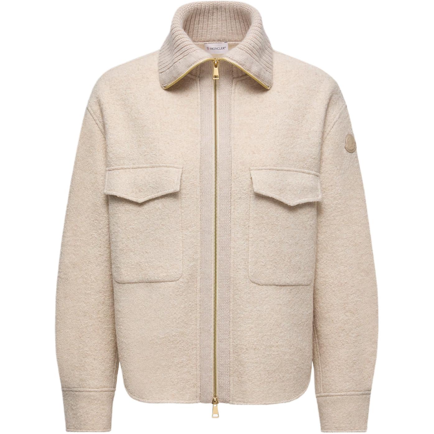 

Куртка с карманами на молнии Moncler, светло бежевый