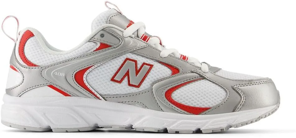 Мужские кроссовки New Balance 408 V1, белый/металлик/красный — фото 3