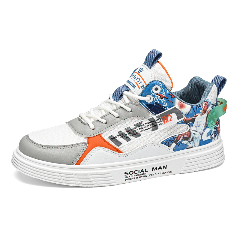 

TONYBEAR Дышащие низкие скейтерские кроссовки мужские синие, цвет Blue