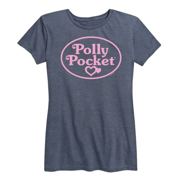

Женская розовая футболка с логотипом Polly Pocket, синий