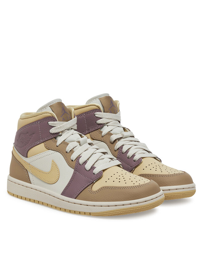 Кроссовки Air Jordan 1 Mid HV2370 100 Nike, бежевый — фото 2