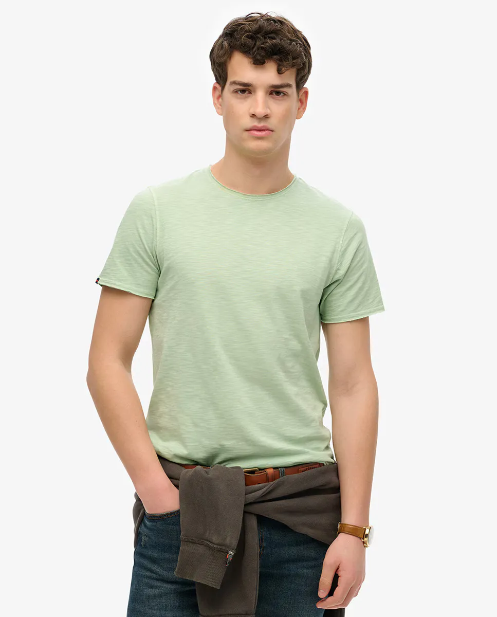 

Футболка мужская с необработанным краем и фактурной тканью Superdry, зеленый