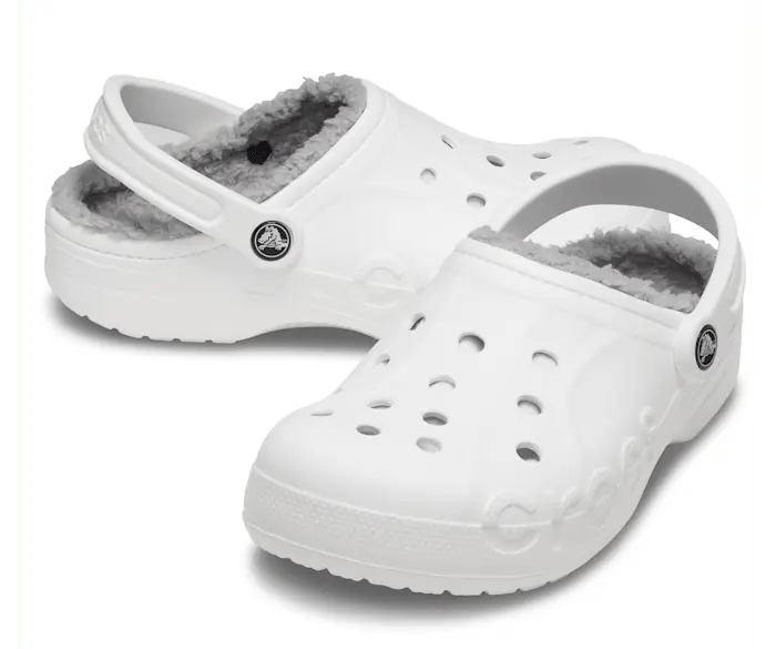 Сабо на подкладке Baya Crocs женские, цвет White / Light Grey — фото 2