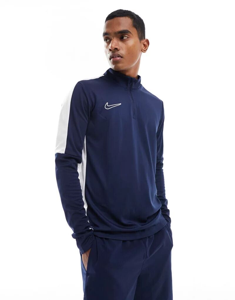 

Темно-синяя спортивная футболка на молнии Nike Academy Dri-FIT
