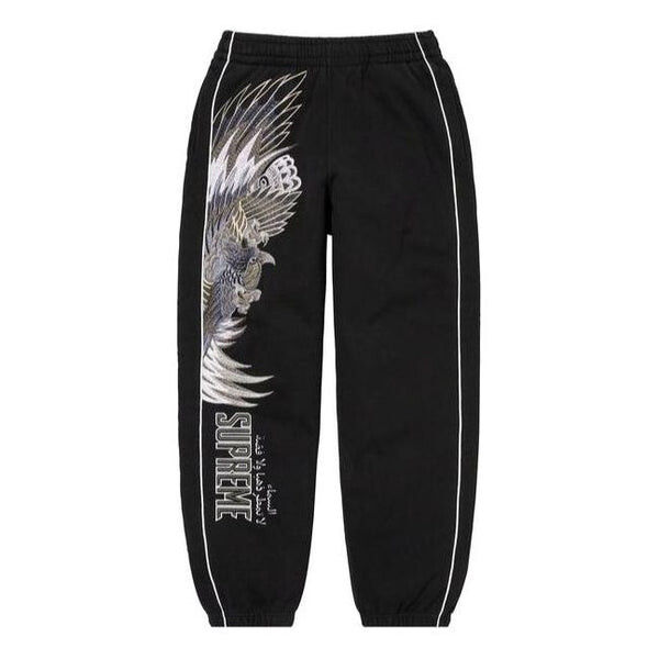 

Брюки script falcon sweatpants 'black white' Supreme, черный