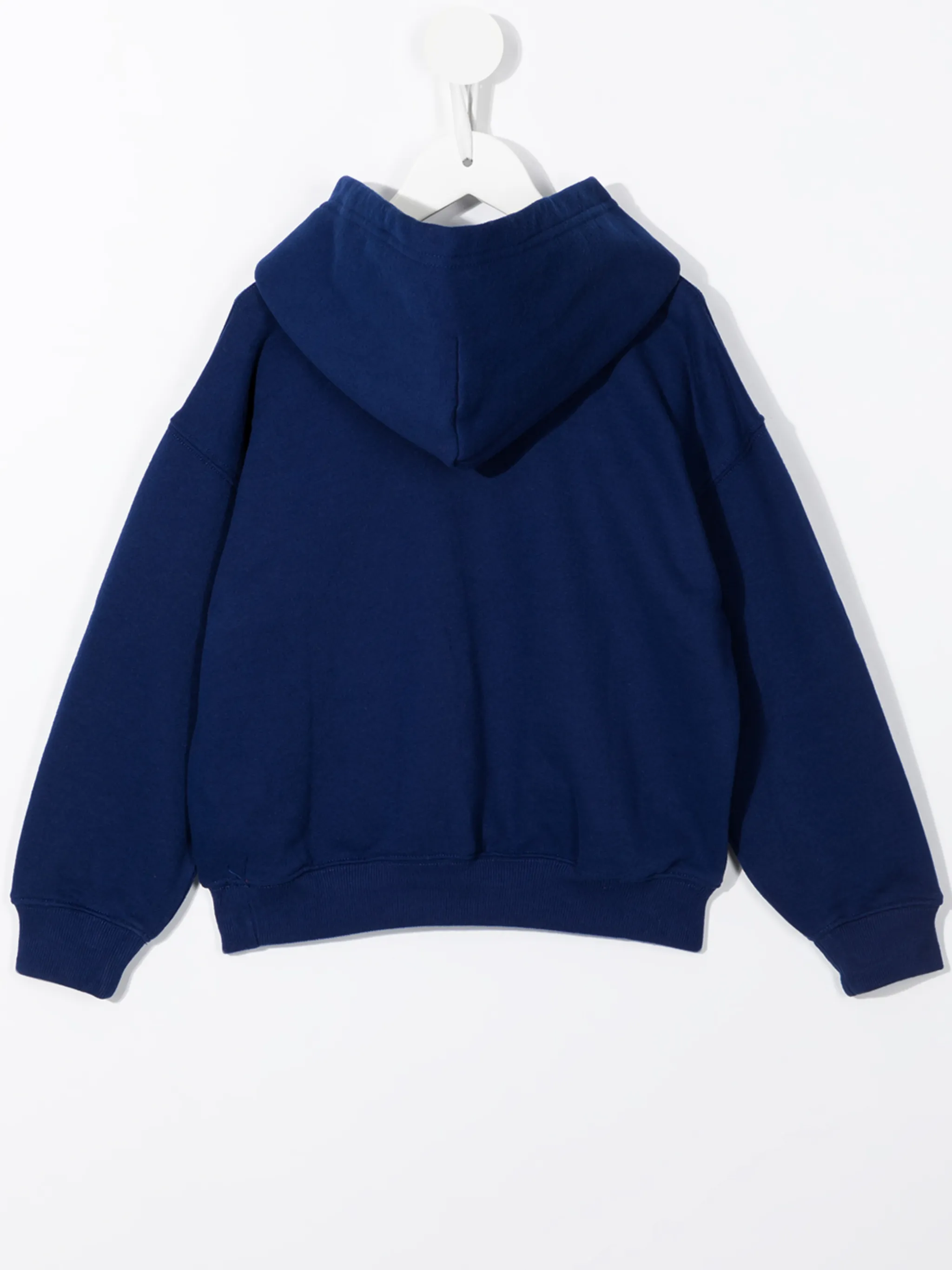 Худи в стиле колор-блок с логотипом Polo Ralph Lauren Kids, синий — фото 2