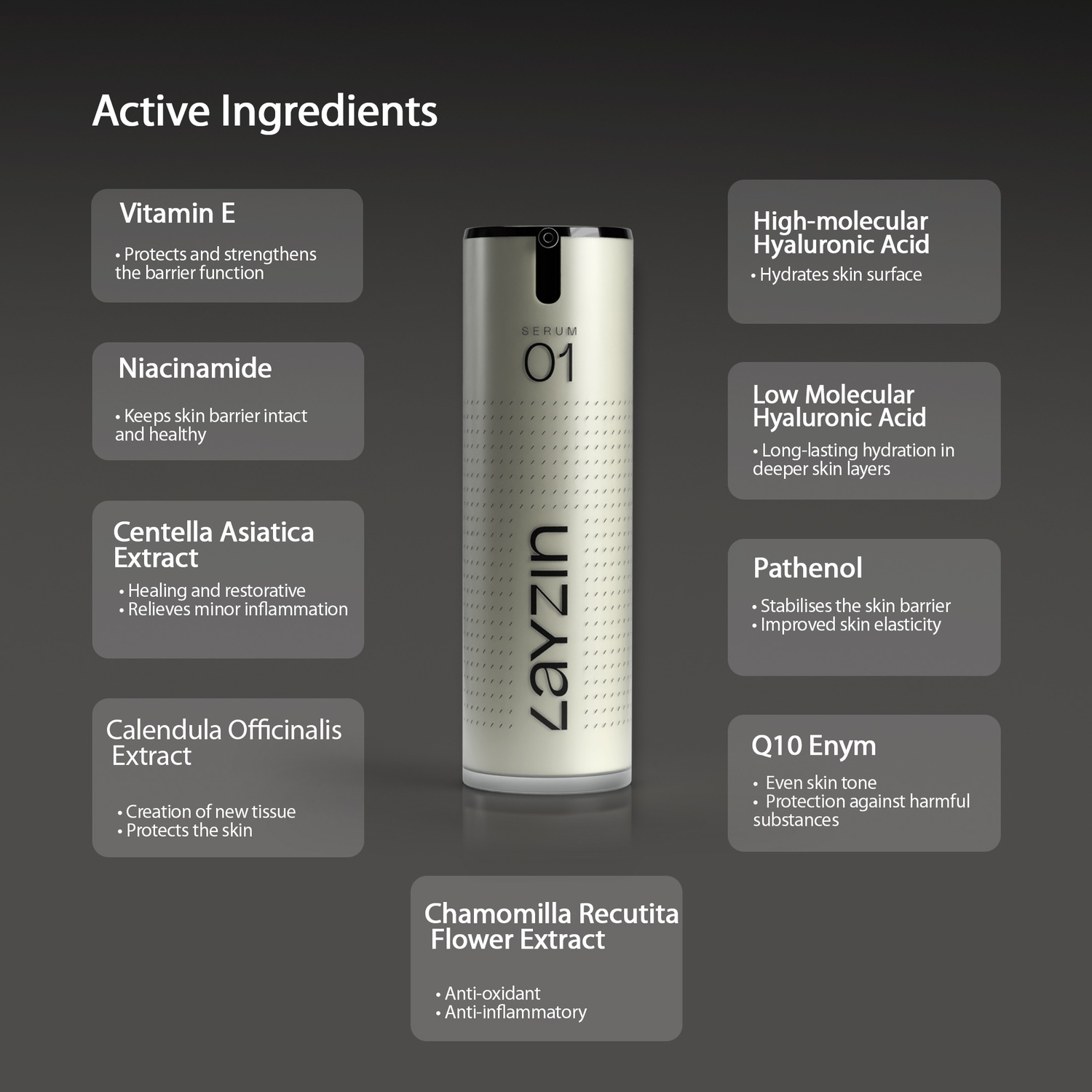 Сыворотка Layzin — Для лица hyaluronsäure-serum für intensive hydratation , объем, 30 мл — фото 2