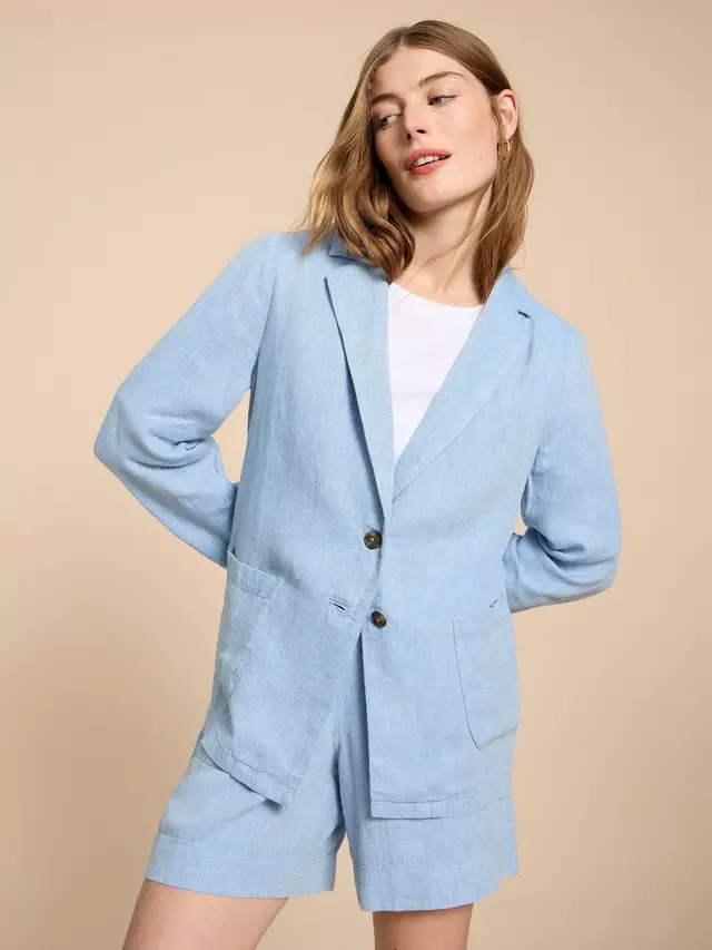 

Блейзер White Stuff Loren Linen Blend, цвет chambray blue