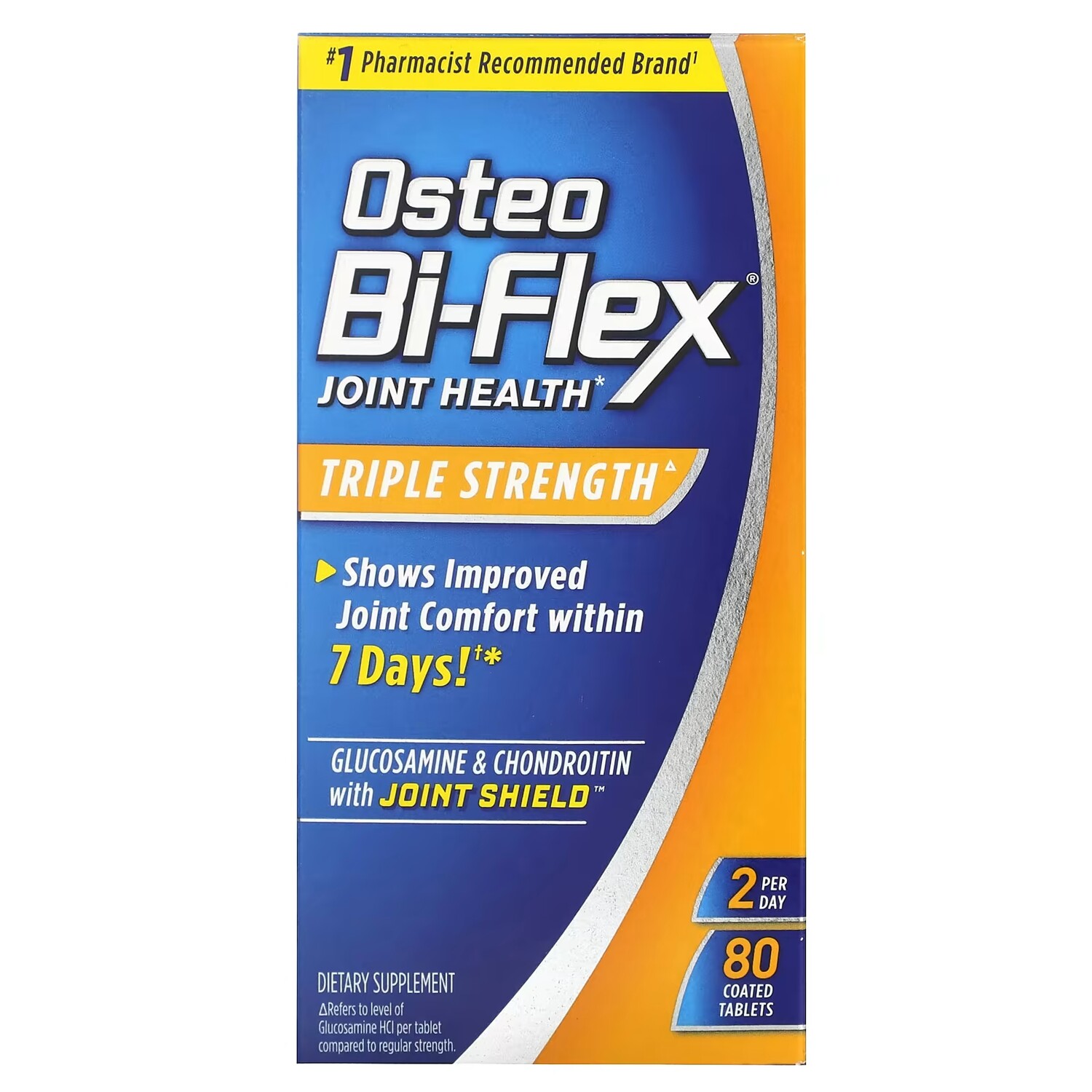 

Глюкозамин и хондроитин Osteo Bi-Flex с суставным щитом, 80 таблеток