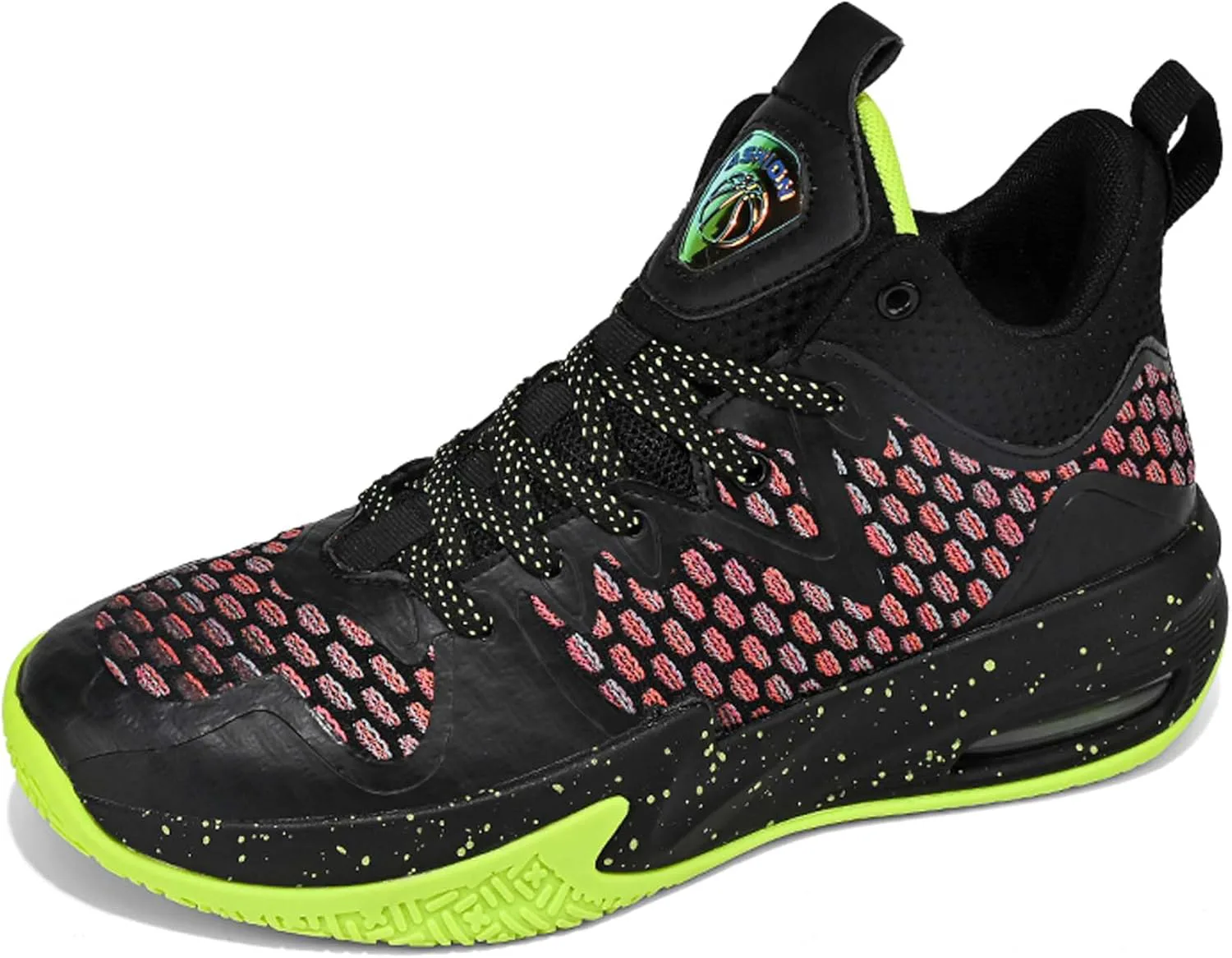 

Мужские белые кроссовки средней высоты на шнуровке для баскетбола с резиновой подошвой, высокой эластичностью, легкие и дышащие повседневные кроссовки, износостойкие и прочные походные обувь, обувь для фитнес-тренировок DZBAJRQM, зеленый