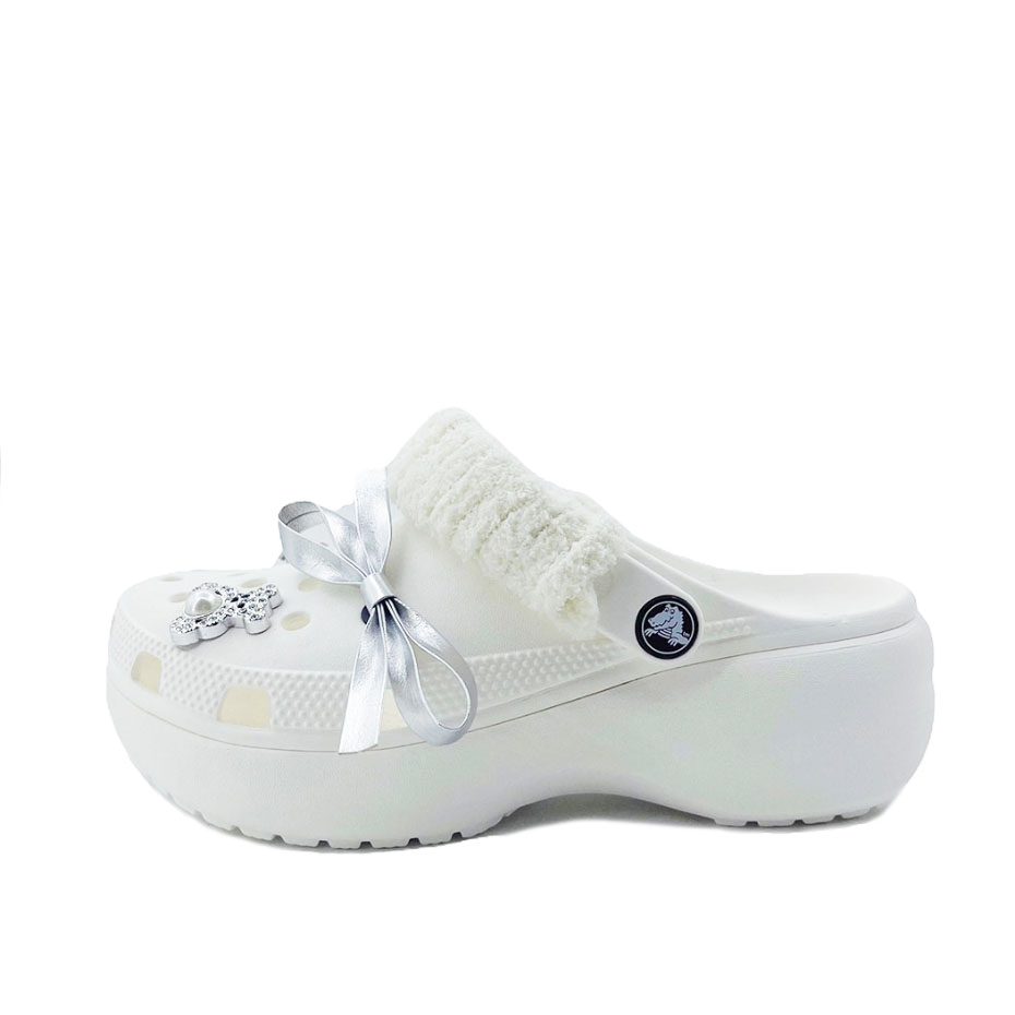 Crocs Классические туфли-сабо на платформе унисекс белого цвета