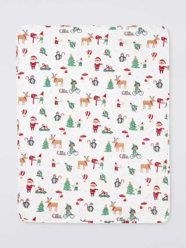 

Одеяло John Lewis Kids' Christmas Elf Sherpa Fleece, разноцветный
