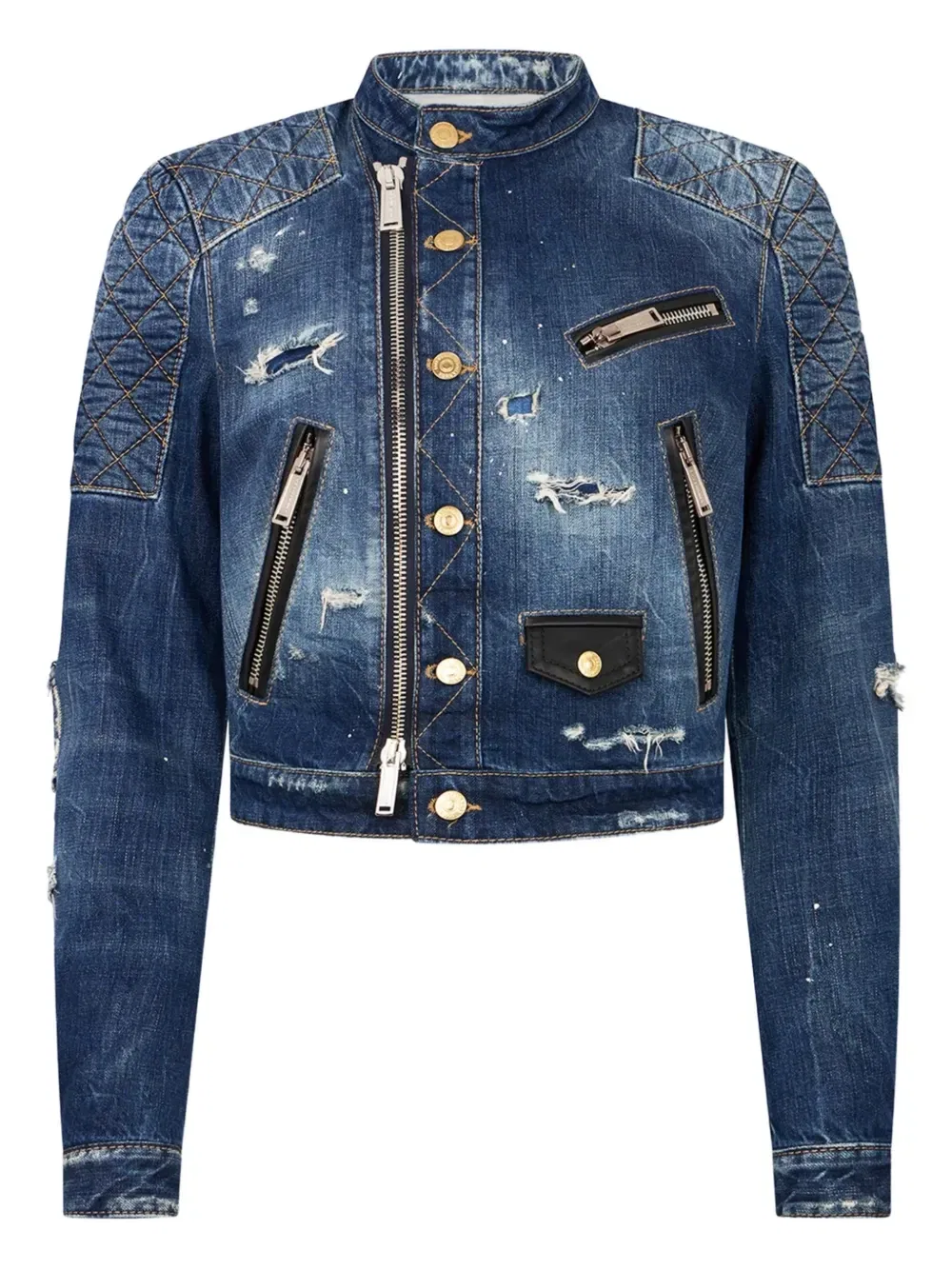 Стеганая джинсовая куртка DSQUARED2, синий