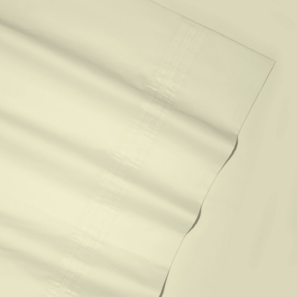 

Простыни Tribeca Living Solid из перкаля с глубокими карманами из египетского хлопка плотностью 350 нитей, цвет Ivory