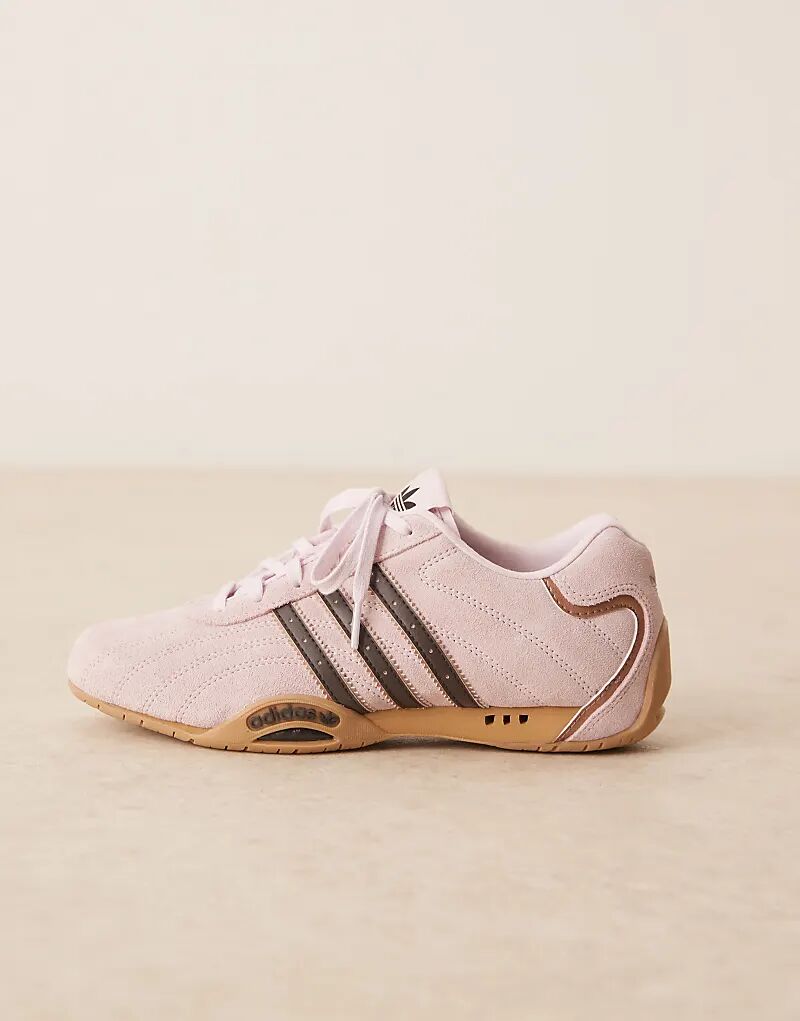 Кроссовки adidas Originals AdiRacer розового и коричневого цветов — фото 2