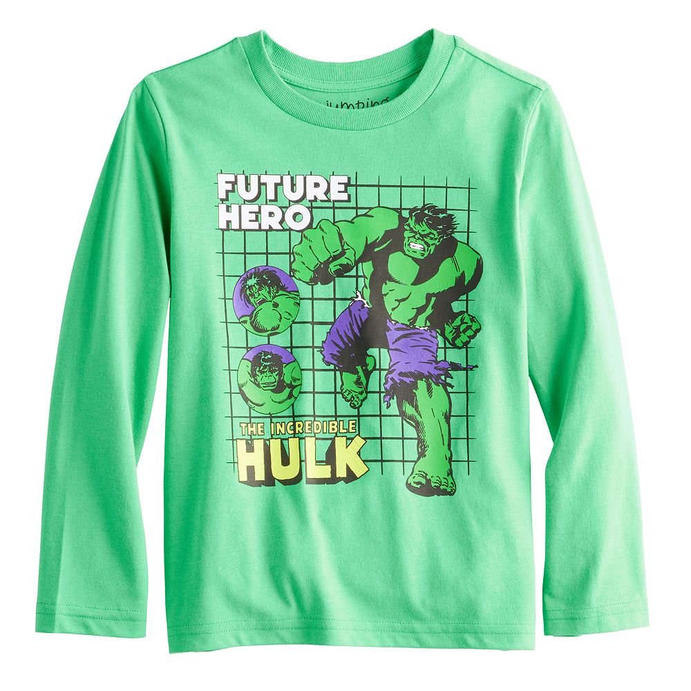 

Футболка с длинными рукавами Jumping Beans Hulk Future Hero для мальчиков 4–8 лет, зеленый