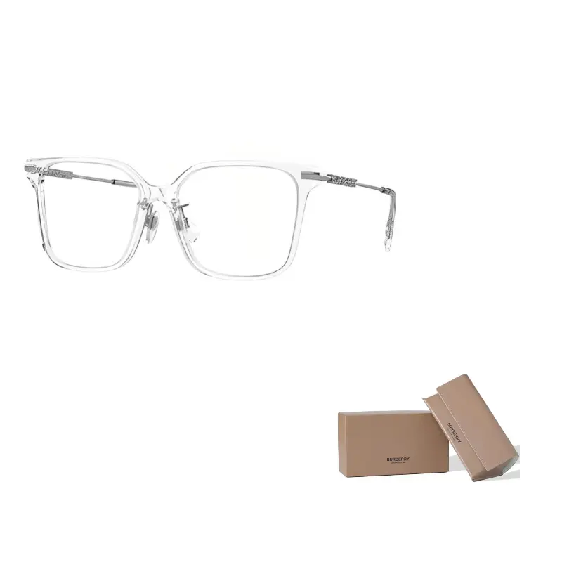 

Burberry Пластиковая оправа квадратной формы для очков женская, 3024-Transparent Silver