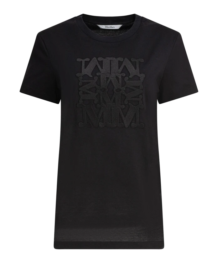 

Черная футболка с узором «максмарабеска». Max Mara, черный