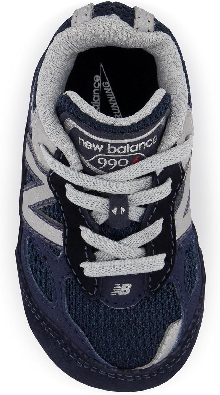 Детские кроссовки New Balance 990 V6 на шнуровке, темно-синий — фото 2