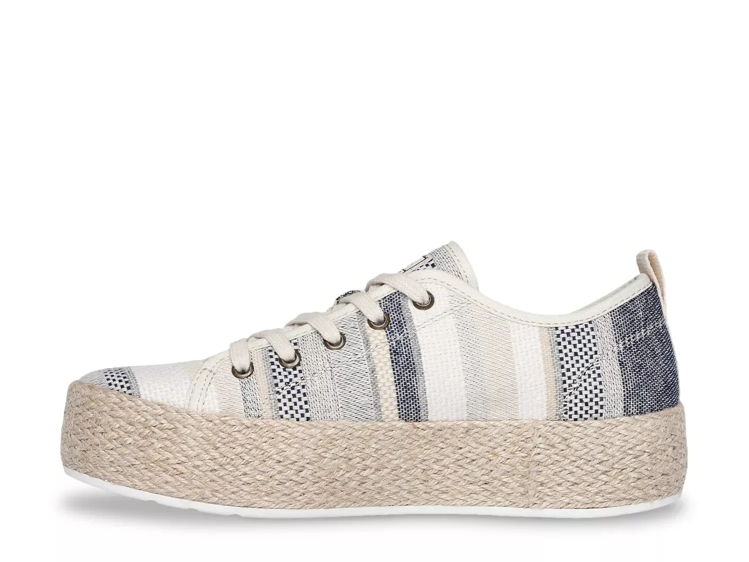 Кроссовки Skechers BOBS Sesame Espadrille, с принтом в тёмно-синюю полоску — фото 2