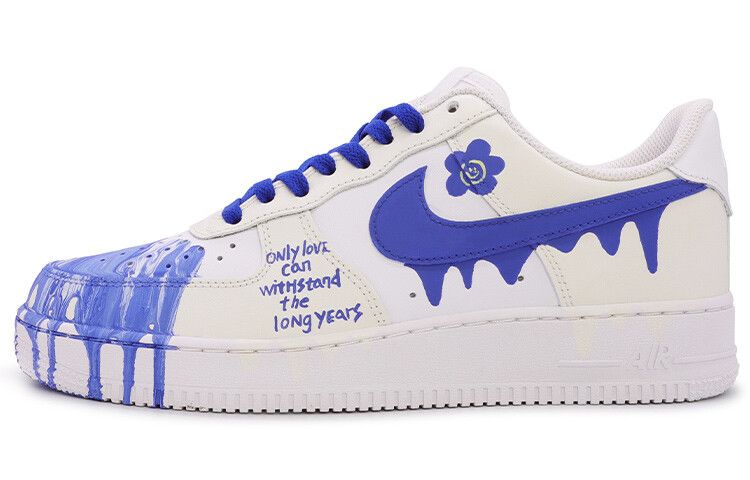 

Кроссовки Nike Air Force 1 Skateboard Shoes Women's Low-Top White Blue