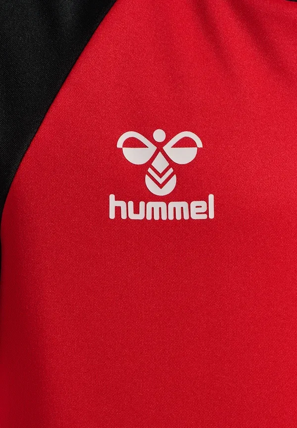 Футболка спортивная Hummel League SS, цвет истинный красный, черный — фото 3
