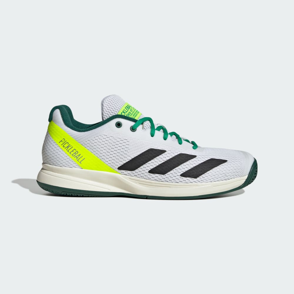 

Кроссовки Adidas Pickleball Shoes, цвет Cloud White/Core Black/Collegiate Green